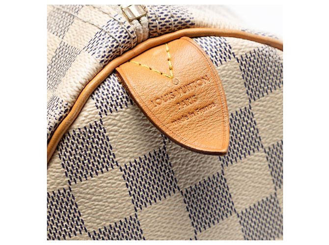 Louis Vuitton Damier Azur Speedy 30 Bianco - vista 5