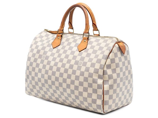 Louis Vuitton Damier Azur Speedy 35 Bianco - vista 2