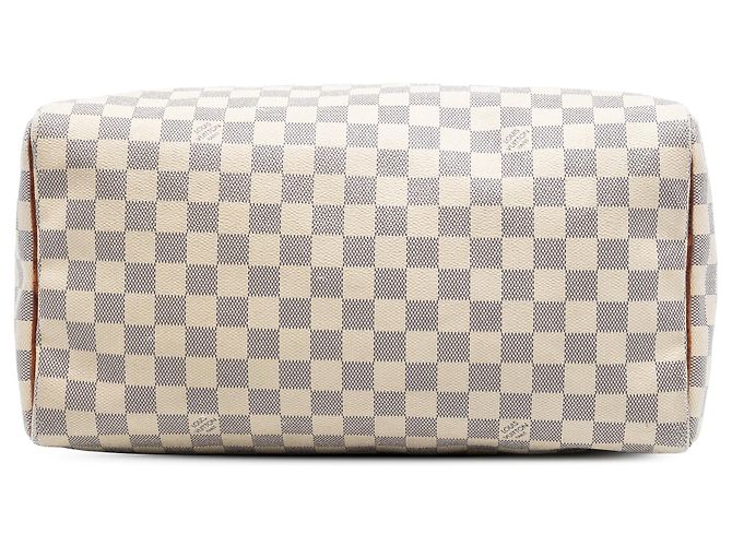 Louis Vuitton Damier Azur Speedy 35 Bianco - vista 3