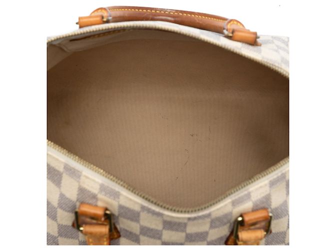 Louis Vuitton Damier Azur Speedy 35 Bianco - vista 4
