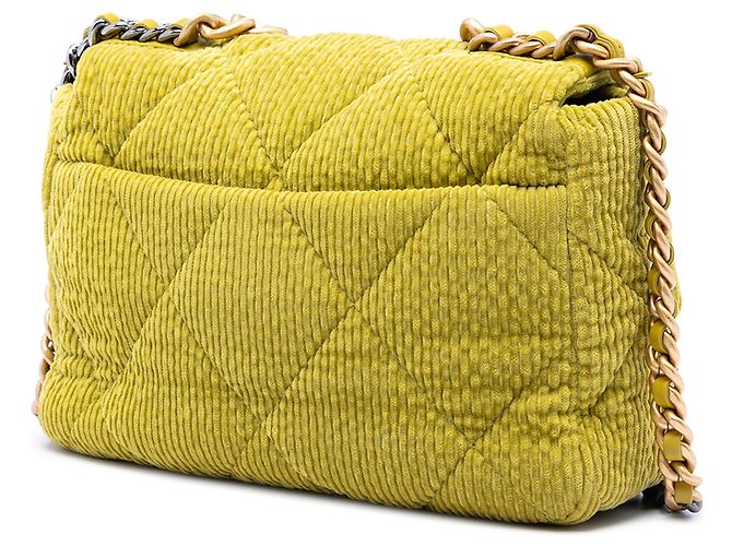 Chanel Grande Corduroy 19 con patta Verde - vista 2