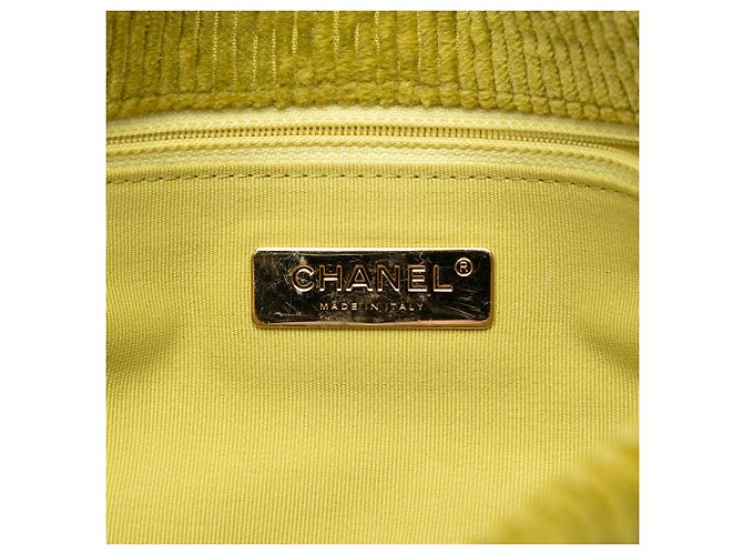 Chanel Grande Corduroy 19 con patta Verde - vista 6