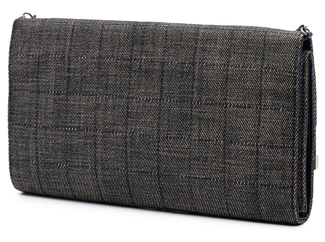 Chanel CC Choco Bar Jean Catena con patta Grigio - vista 2