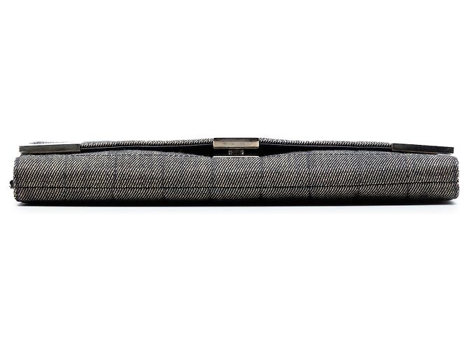 Chanel CC Choco Bar Jean Catena con patta Grigio - vista 3