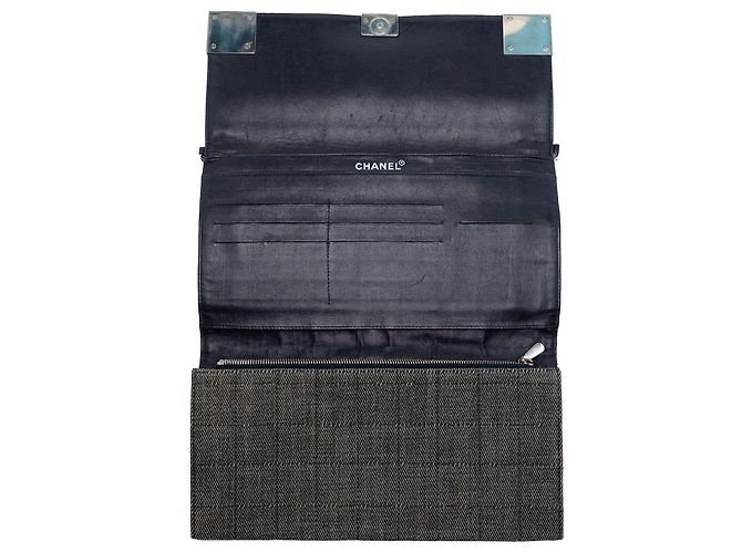 Chanel CC Choco Bar Jean Catena con patta Grigio - vista 4