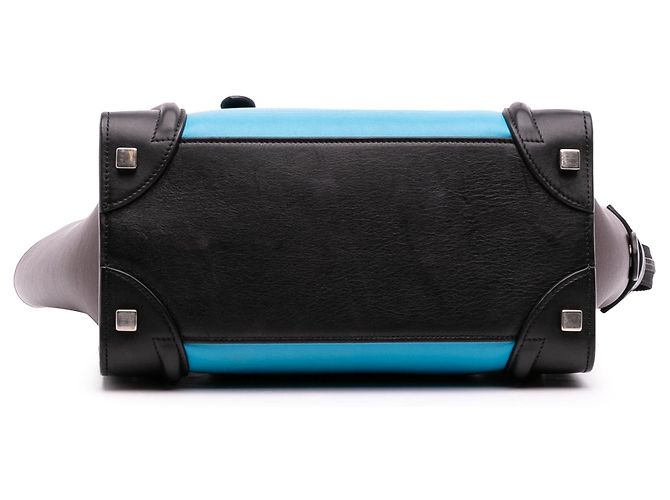 Céline Celine Micro Tricolor Leder Luggage Cabas Blau - Ansicht 3