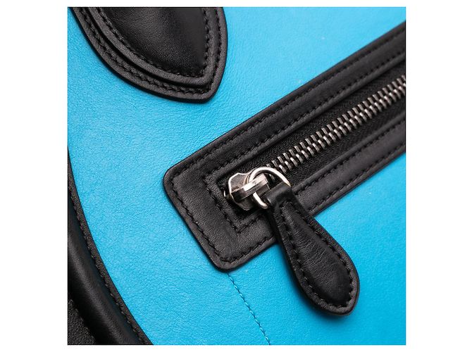 Céline Celine Micro Tricolor Leder Luggage Cabas Blau - Ansicht 9