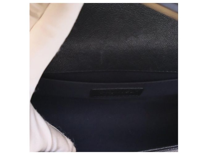 Chanel Old Medium Matelassé Caviar Boy con patta Blu - vista 5