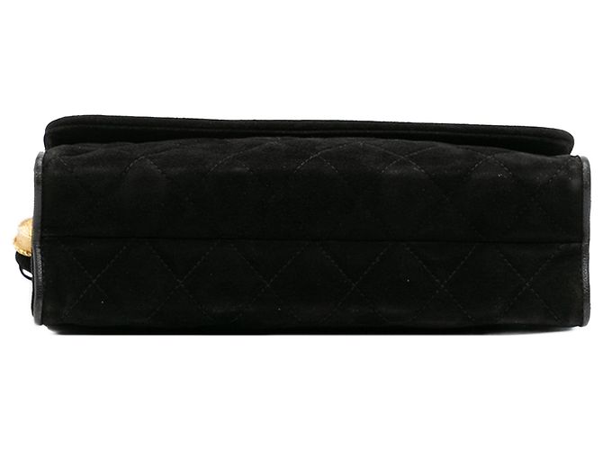 Chanel Matelassé Camoscio Pompon con patta Nero - vista 3
