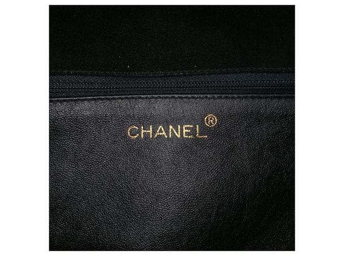 Chanel Matelassé Camoscio Pompon con patta Nero - vista 5
