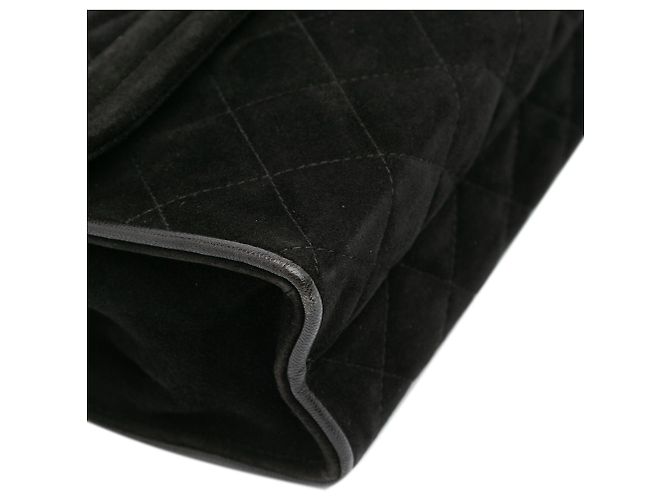 Chanel Matelassé Camoscio Pompon con patta Nero - vista 7