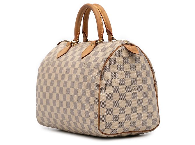 Louis Vuitton Damier Azur Speedy 30 Bianco - vista 2