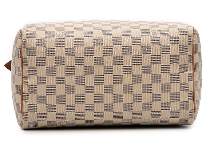 Louis Vuitton Damier Azur Speedy 30 Bianco - vista 3