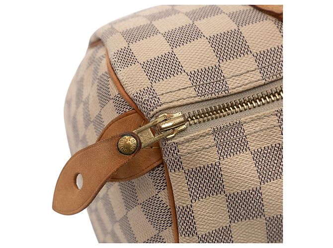 Louis Vuitton Damier Azur Speedy 30 Bianco - vista 4