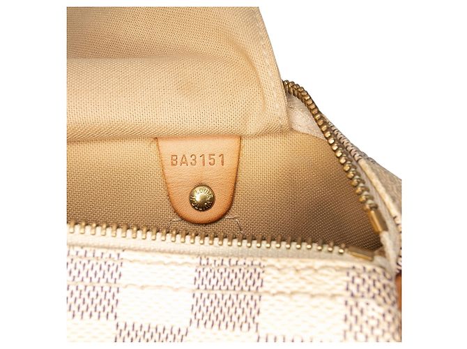 Louis Vuitton Damier Azur Speedy 30 Bianco - vista 7