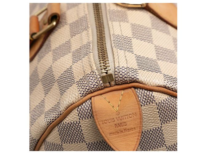 Louis Vuitton Damier Azur Speedy 30 Bianco - vista 8