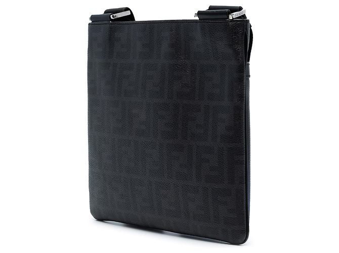 Borsa a tracolla Fendi Zucca Spalmati Ombre Nero - vista 2