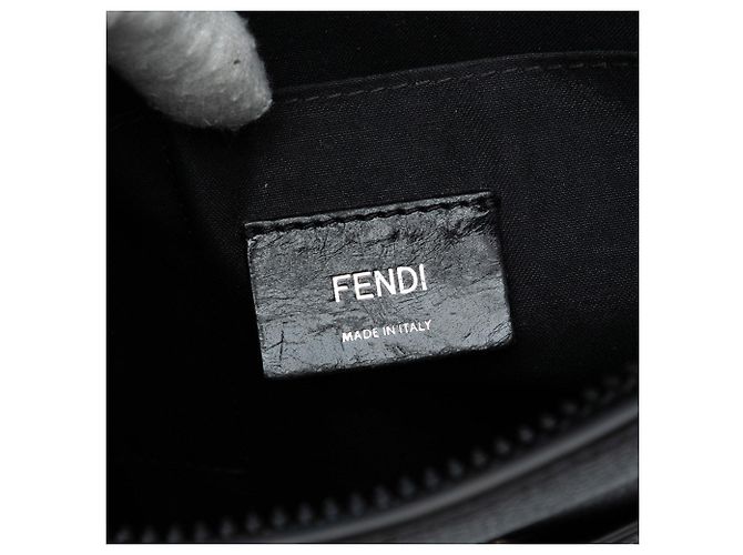 Borsa a tracolla Fendi Zucca Spalmati Ombre Nero - vista 5