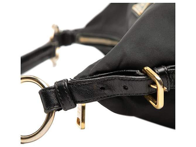 Borsa a tracolla Prada Tessuto Nero - vista 7