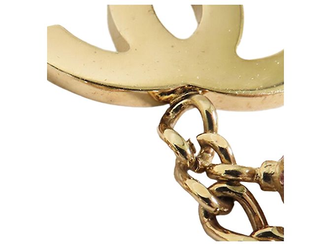 Bracciale charm CC con strass placcato Chanel D'oro - vista 8