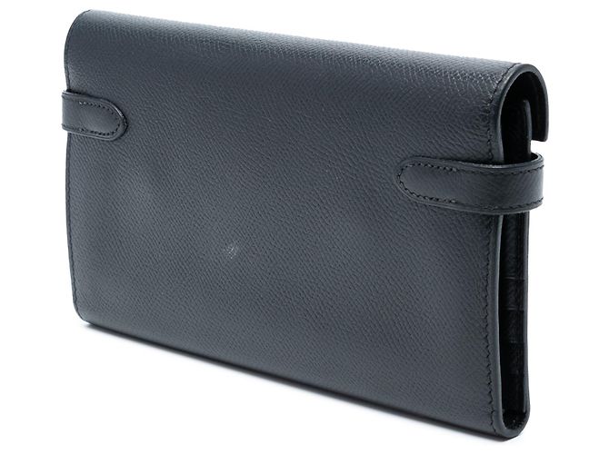 Hermès Epsom Kelly Trifold Langbörse Schwarz - Ansicht 2