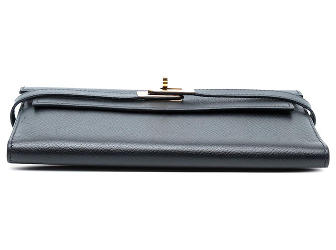 Hermès Epsom Kelly Trifold Langbörse Schwarz - Ansicht 3