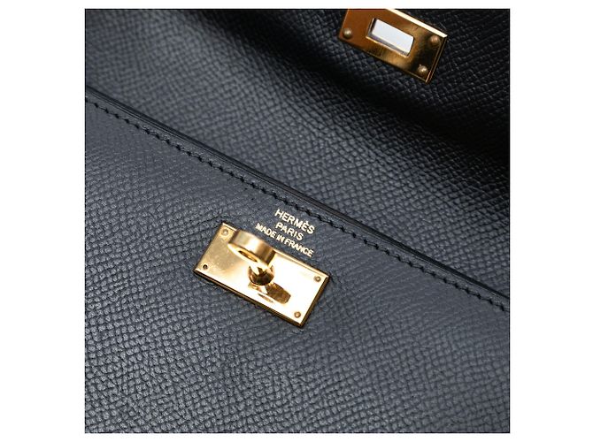 Hermès Epsom Kelly Trifold Langbörse Schwarz - Ansicht 5