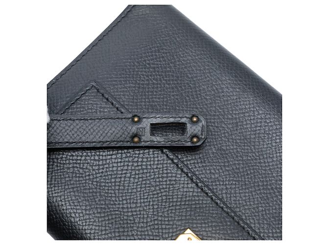 Hermès Epsom Kelly Trifold Langbörse Schwarz - Ansicht 6