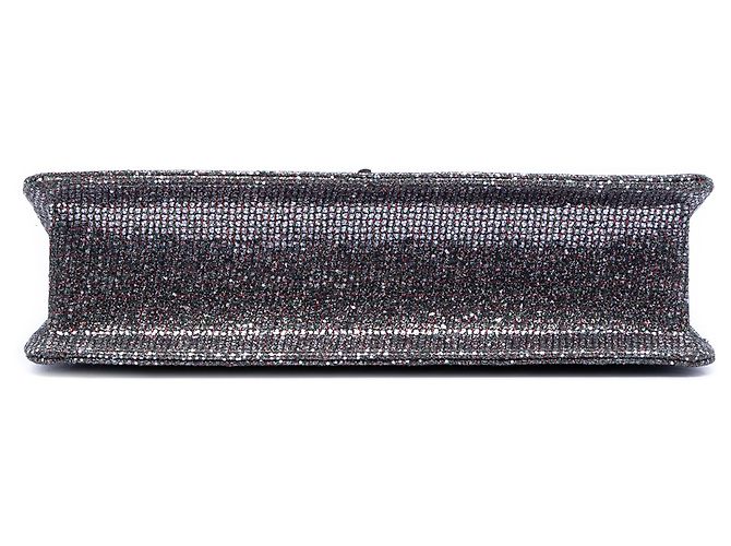 Chanel Matelassé Glitter Toile Reissue 2.55 con patta Metallico - vista 3