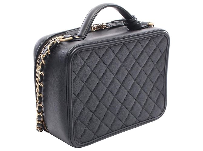 Vanity Vanité Chanel Large Caviar CC Filigree Noir - vue 2