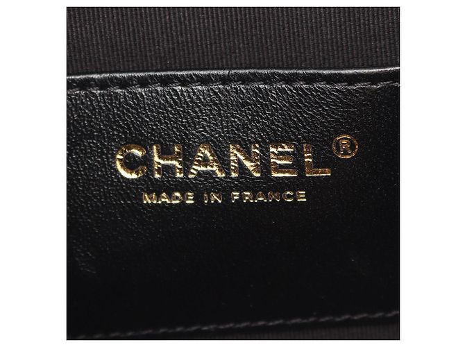 Chanel CC Matelassé Lammleder Ost-West Einfach Klappe Schwarz - Ansicht 4