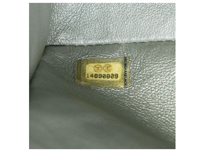 Chanel Medium Classic Metallic Lammleder Doppelverschluss Grün - Ansicht 6