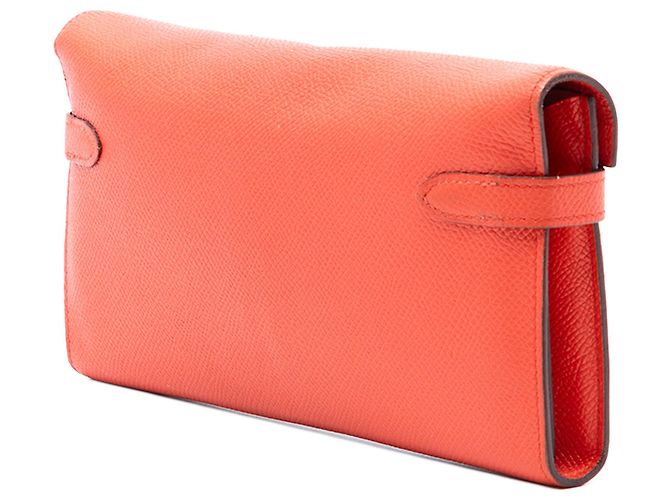 Cartera Larga Kelly en Epsom de Hermès Naranja - vista 2