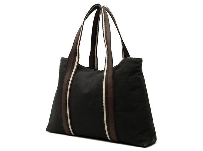 Borsa Troca Orizzontale MM in Tela Hermès Nero - vista 2