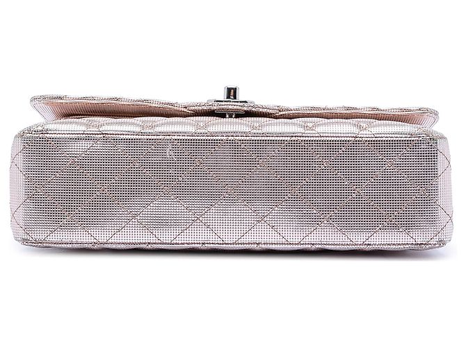 Chanel Medium Classic Cuero de ternera Efecto Pixel Doble solapa Rosa - vista 3