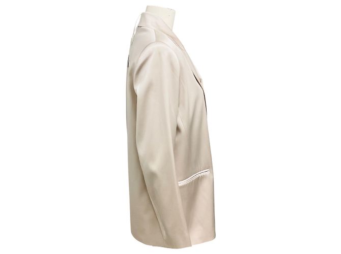Autre Marque El Blazer Oversized de Seda Gris Sei - vista 2