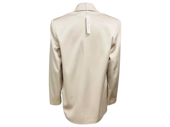 Autre Marque El Blazer Oversized de Seda Gris Sei - vista 3