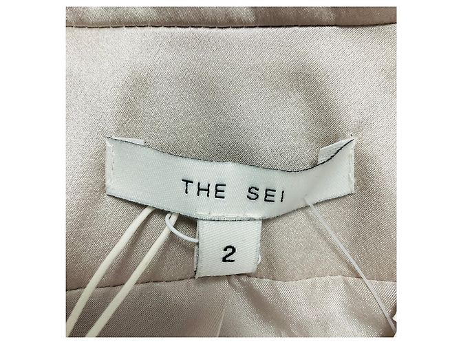 Autre Marque El Blazer Oversized de Seda Gris Sei - vista 4