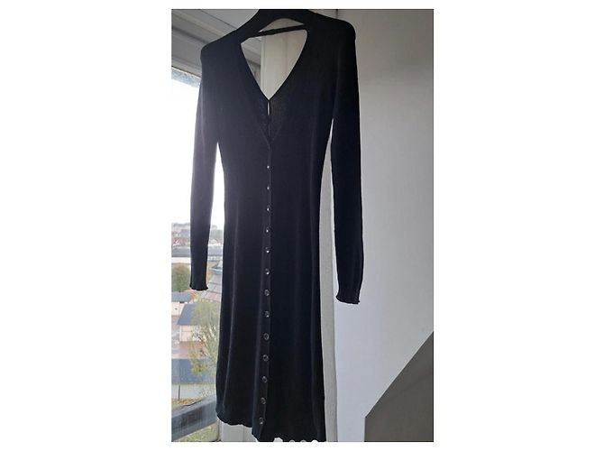 Autre Marque Schwarzes Strickkleid Größe M (36/38 Fr) - Ansicht 3