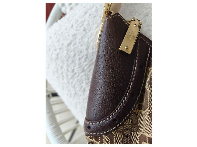 Gucci Horsebit Glam Hobo Marrone - vista 3