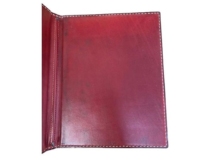 Protector Semanal Hermès en Cuero Burdeos - vista 3