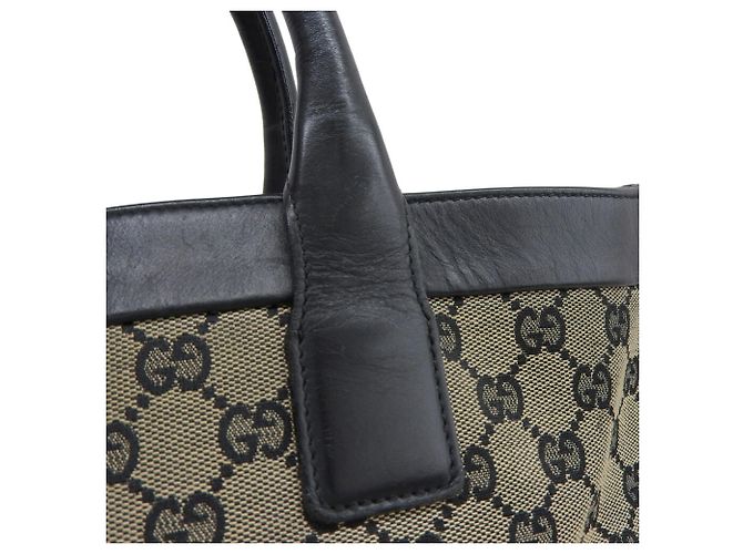 Bolsa de mão em canvas GG Gucci Marrom Azul marinho - vista 8