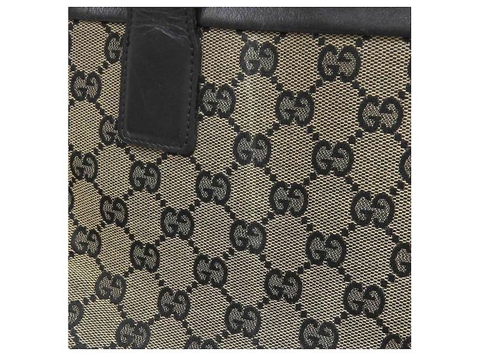 Bolsa de mão em canvas GG Gucci Marrom Azul marinho - vista 9