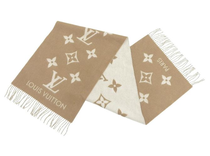 Stola Reykjavik in cashmere Monogram Louis Vuitton Marrone - vista 4