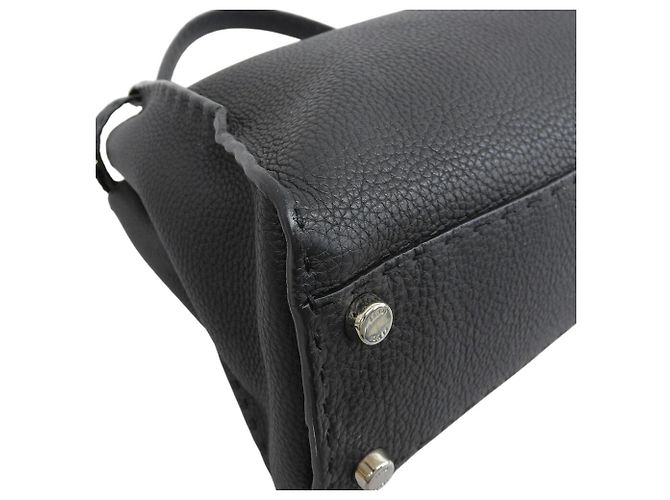 Borsa Fendi Peekaboo Medium Selleria Nero - vista 4