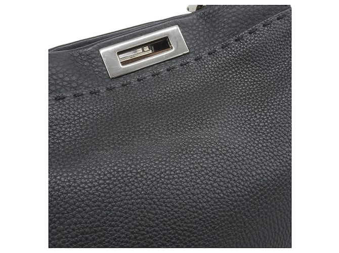 Borsa Fendi Peekaboo Medium Selleria Nero - vista 6