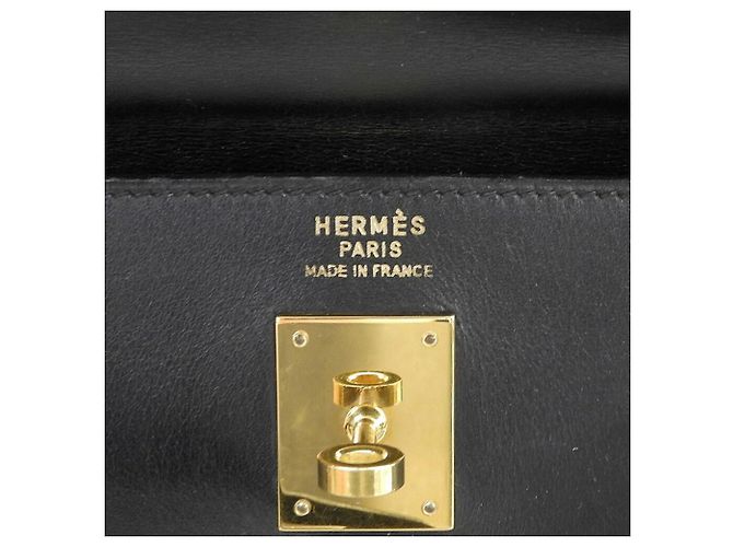 Borsa Hermès Kelly 35 in pelle box nera Nero - vista 10