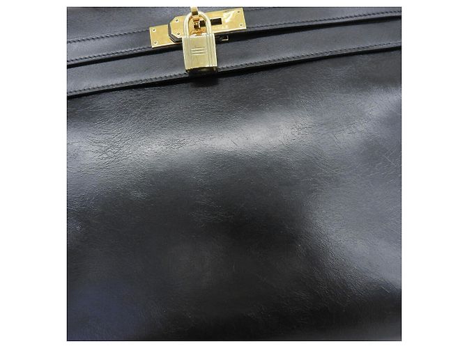 Borsa Hermès Kelly 35 in pelle box nera Nero - vista 5