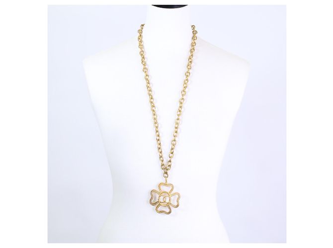 Timeless Collana Vintage Coco Mark Quadrifoglio CHANEL D'oro - vista 9