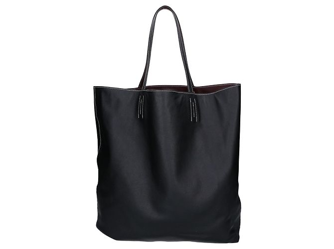 Hermès HERMES Double Sens 38 Maxi Swift Wendetasche Schwarz Bordeaux - Ansicht 3